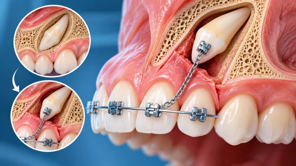 How To Fix Impacted Canine Teeth Without Braces.